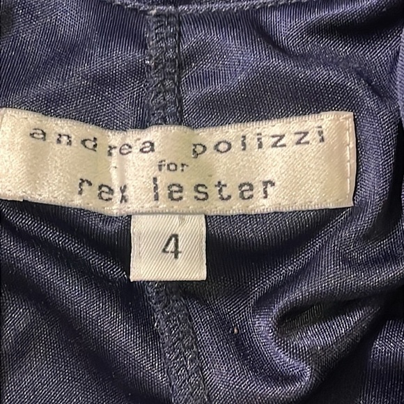 VINTAGE Andrea Polizzi for Rex Lester Womens Backless Shimmer Evening Gown Sz 4 - Picture 13 of 13